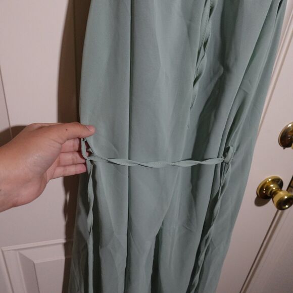 SHEIN Sage Green Maxi Dress – Flowy Halter Style - Picture 4 of 4